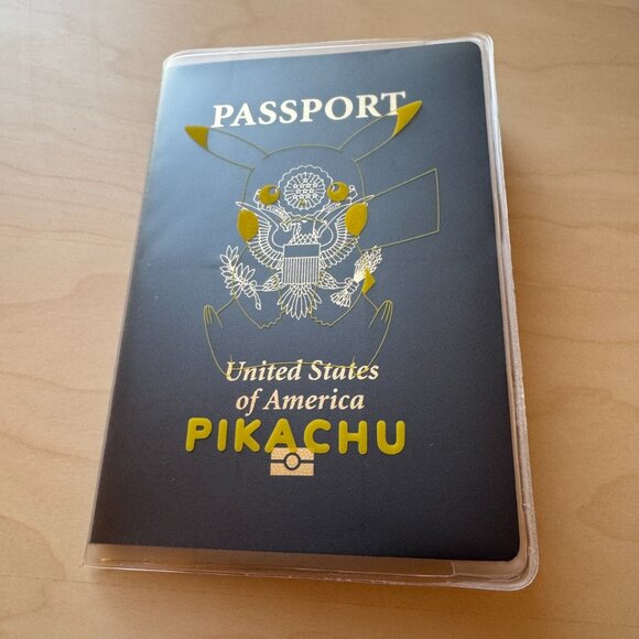 Pokemon Passport Cover Sitting Pikachu Clear US Japan Passport Cover Nintendo - Picture 6 of 6